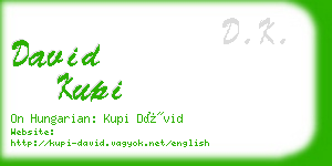 david kupi business card